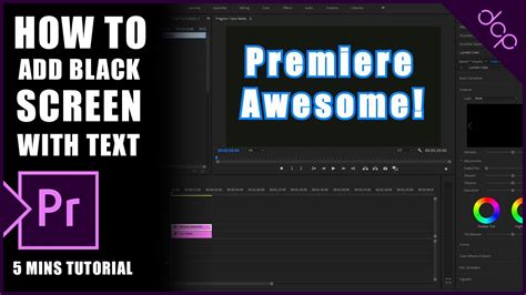 How to Add Black Screen in Premiere: A Comprehensive Guide