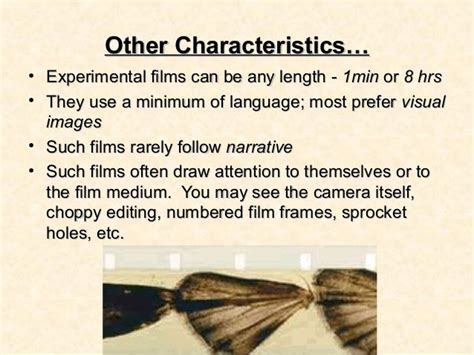 Which are particularly characteristic of experimental film? And how do they challenge the conventional narrative structure?